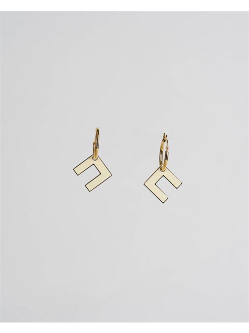 Hoop earrings with logo Elisabetta Franchi ELISABETTA FRANCHI | Earrings | OR63A42E2193